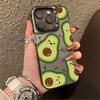 Новый чехол для телефона с эмодзи Авокадо Маленький человечек Для iphone 16 15 14 13 11 12 PRO MAX XR XS 7 8 PLUS iphone11 Силиконовый противоударный корпус
