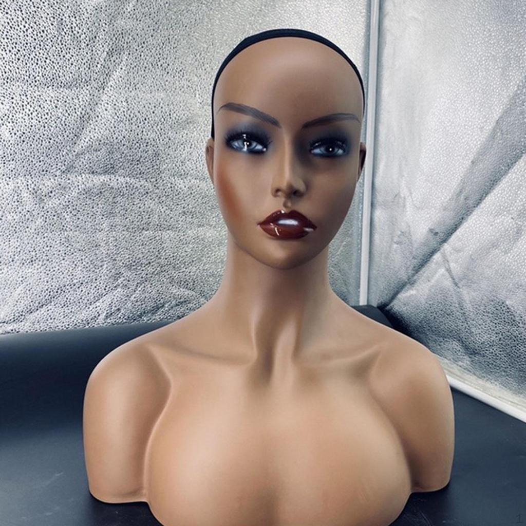 ,Реалистичная голова манекена из ПВХ, косметологическая голова манекена для обучения лицу с плечом