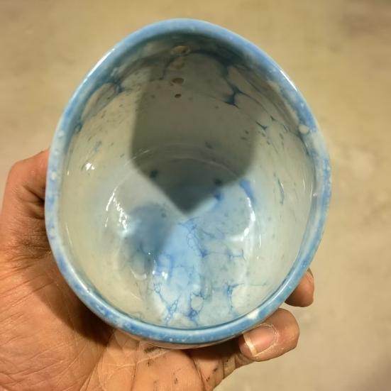 Керамическая миска для очистки трав Ручная работа Чашка для очистки трав с отверстиями разного размера Эффективные инструменты для удаления листьев