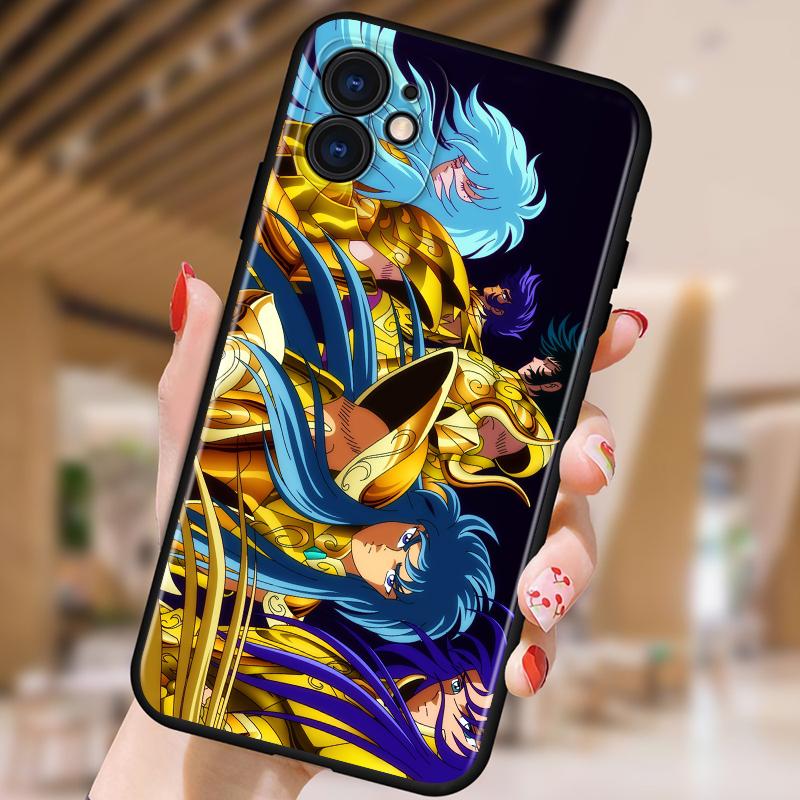 Saint Seiya SoG для Apple iPhone 13 12 11 Mini XS XR X Pro MAX SE 2020 8 7 6 5 5S Plus черный силиконовый чехол для телефона