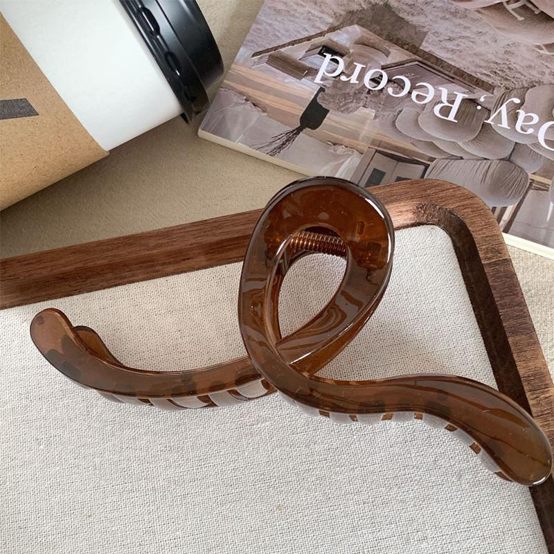 1 шт. Крабовая клешня, элегантная шпилька, роскошные аксессуары для девочек, модные акриловые заколки для волос, волнистые