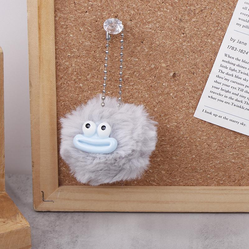 Милый мультяшный сосисочный рот волос мяч брелок плюшевый смешной мини большой рот кукла кулон брелок рюкзак сумка автомобиль кулон