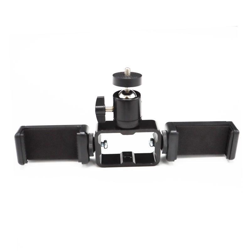 Металлическая подставка для телефона с камерой для прямой трансляции с регулируемым трехпозиционным кронштейном и резьбовыми отверстиями 1/4 3/8