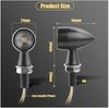 12V Universal Motorcycle Led Turn Brake Turn Signals Lights Amber & Red Aluminum