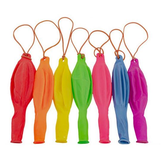 32Pcs Heavy Duty Latex Balloons Bounce Punching Balloons with Hole Rubber Handle Party Balloons Kids Birthday Party Wedding Decor