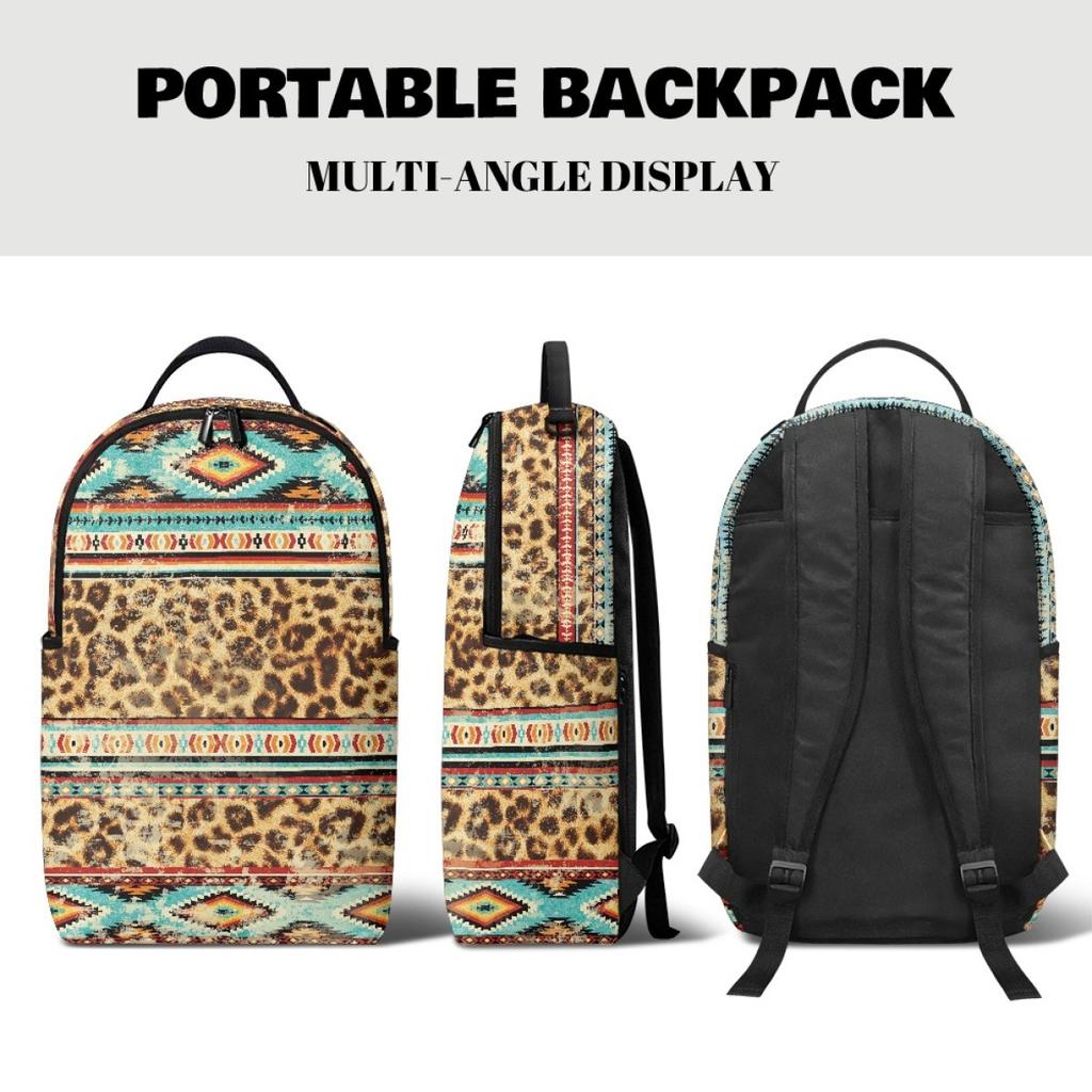 International Station Pod Pattern Custom Backpack Retro Ethnic Style Minimum Order Travel Commemorative Bag