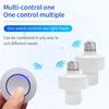 Умный выключатель света Держатель патрона для светодиодной лампы с радиоуправляемым пультом 433 МГц E27 E26 Основание лампы Беспроводной мини-пульт-выключатель AC 85-265V