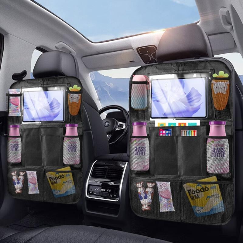 Auto Seat Back Storage Bag Protector Child Anti-Kick Clean Pad for Kids Toddlers