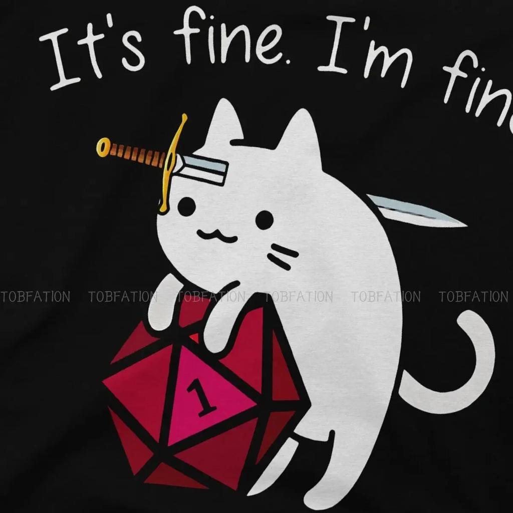 Футболка с круглым вырезом в готическом стиле Harajuku Одежда It's Fine I'm DND Мужская футболка