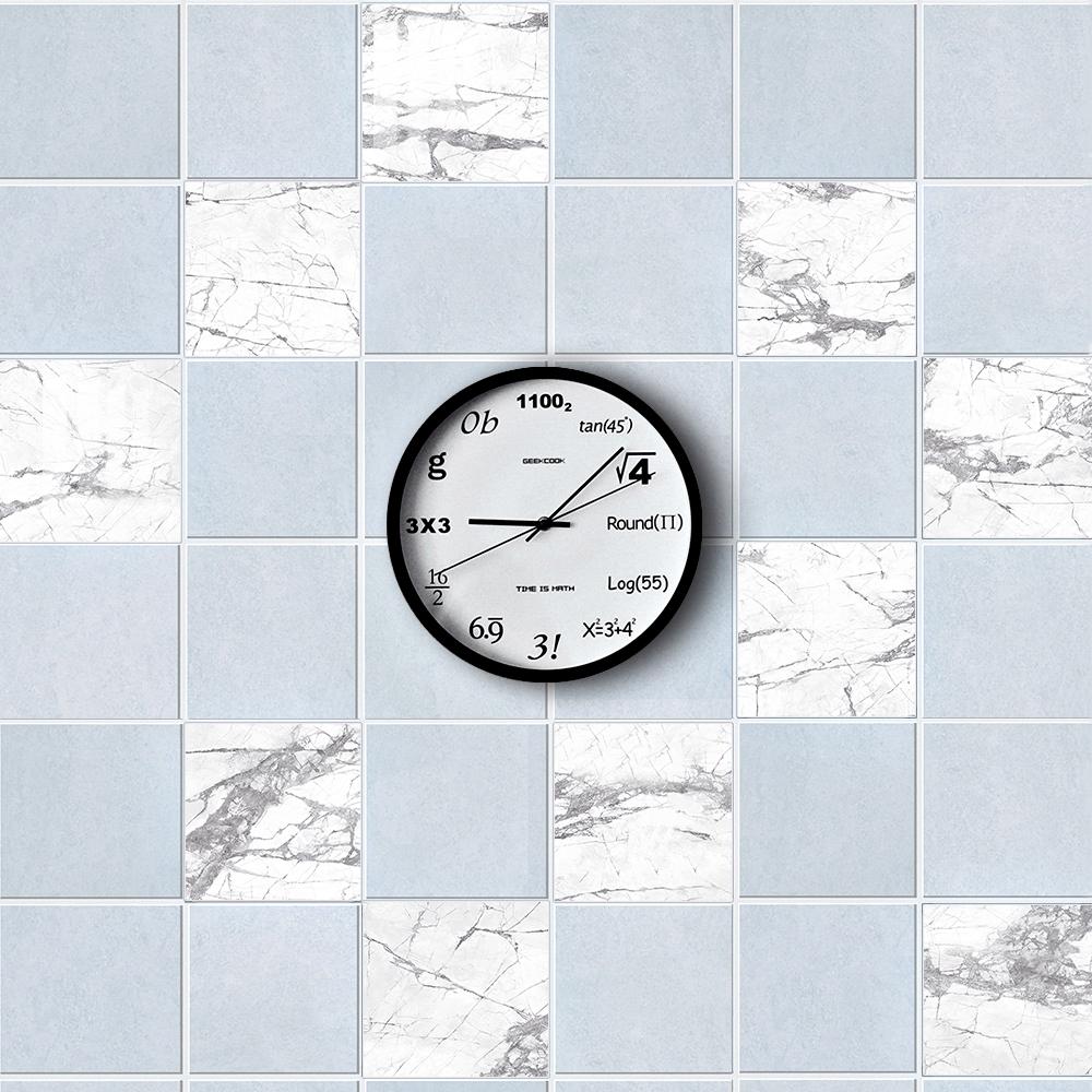 10 шт., наклейка на белую мраморную плитку, кухонный фартук, маслостойкий шкаф, умывальник, водостойкие художественные наклейки на стены
