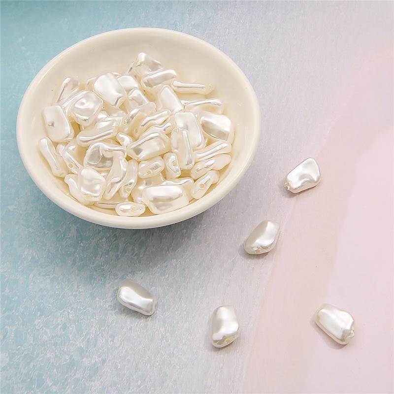 Геометрическая форма имитация жемчуга из АБС-пластика, бусины с прямым отверстием, браслет «сделай сам», ювелирные аксессуары