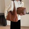 Vintage Soft-faced Suede Bread Bag Women's 2025 New Popular Large-capacity Shoulder Bag Fashion Bucket Bag