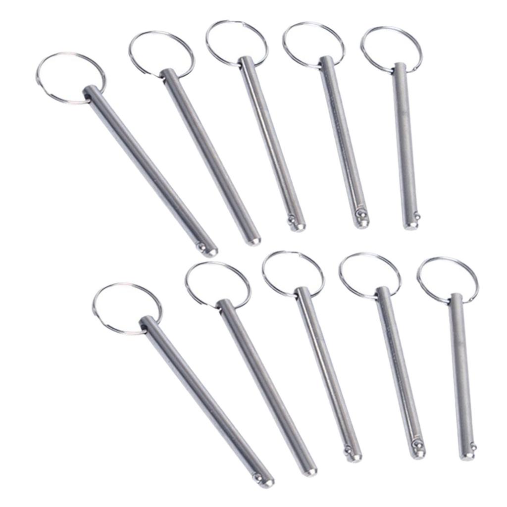 Pack Of 10 Carbon Steel Quick Release Pins 8x60mm Ball Head Locking Pin for Easy and Durable Use