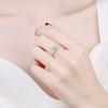 Bague Ringen Настоящие кольца принцессы с квадратным муассанитом 1 карат или 2 карата для женщин, обручальное обручальное кольцо со сверкающими бриллиантами S925, серебро GRA