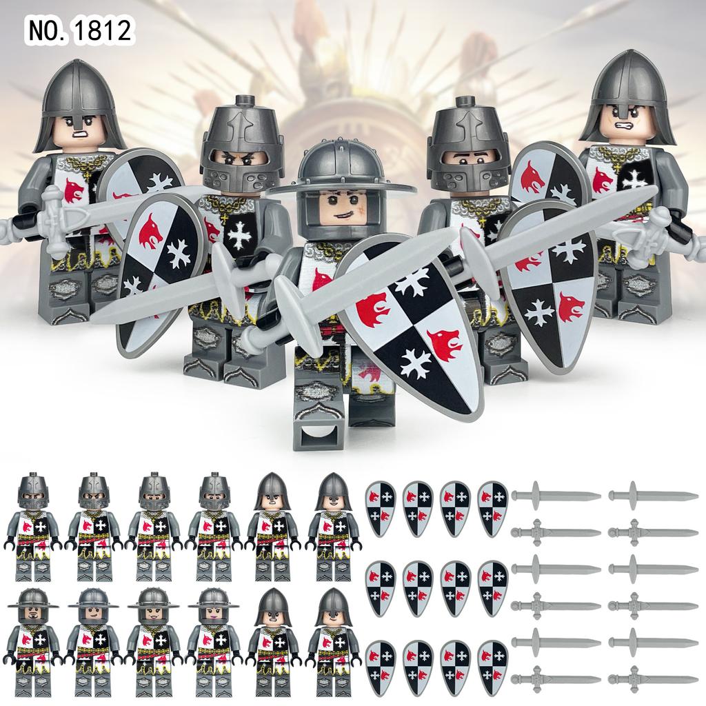 Lion Nation Army 6008, средневековая кукла, мультяшная модель, детский строительный блок, игрушка
