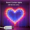 Умные гирлянды-шторы 400 светодиодов, Bluetooth-приложение, RGB-гирлянды, светодиодные гирлянды с DIY-синхронизацией по музыке для украшения окна, спальни