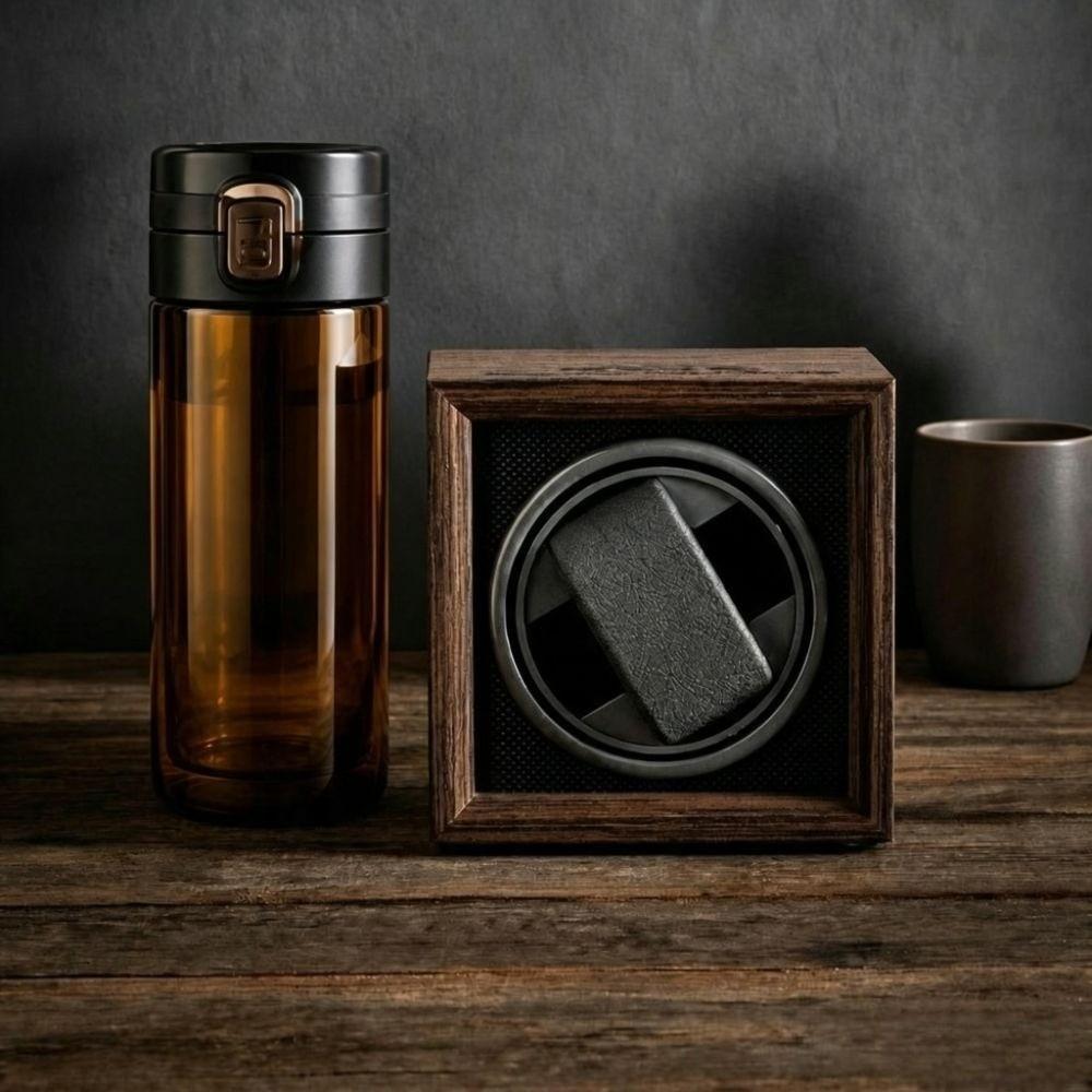USB Power Automatic Watch Winder Wooden Case Electric Watch Rotator  Desk Organizer