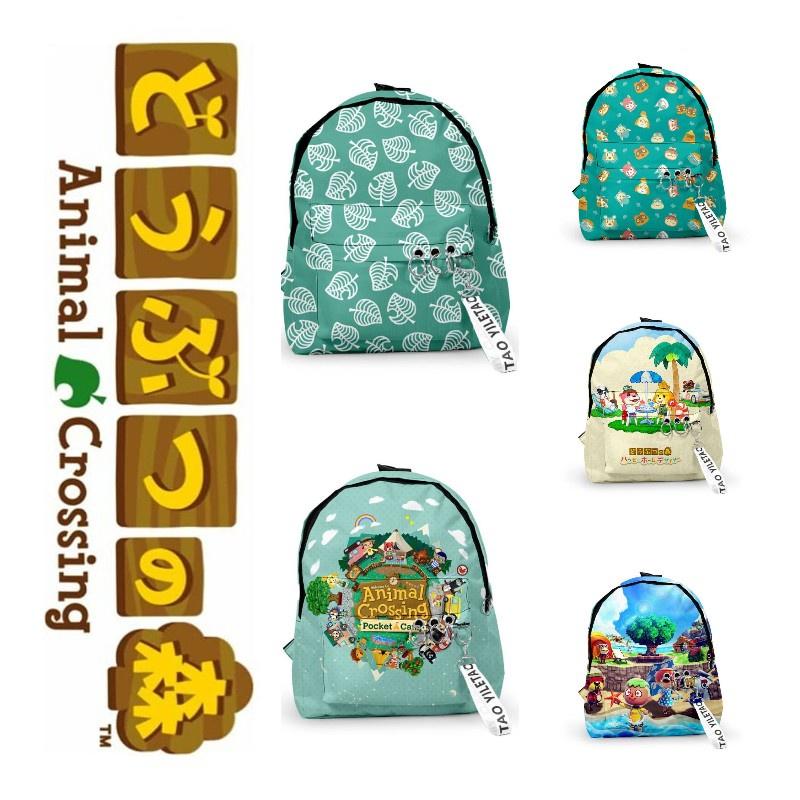 Школьный рюкзак Animal Crossing из ткани Оксфорд, водостойкий, вместимость 20 л