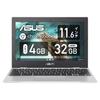 Asus Chromebook CX1 Laptop Celeron Japanese Distributor (11.6 inch/Japanese keyboard/Web camera/Intel N3350/4GB/32GB eMMC/Silver) [Authorized Product]
