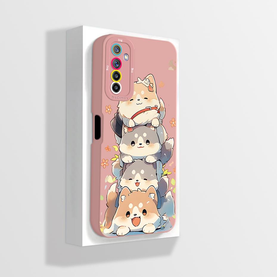 For Realme 6 Pro RMX2063 Case Realme 6 RMX2001 Phone Case Aesthetic Cartoon Astronaut ShockProof Soft Silicone Back Cover Fundas