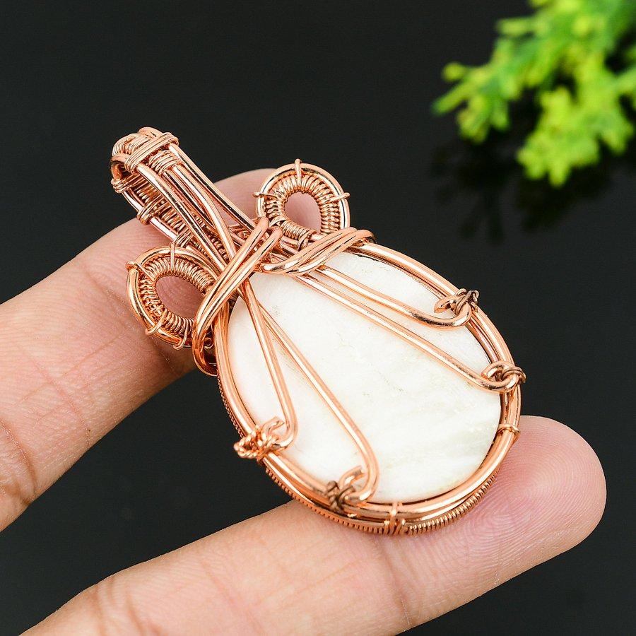 Подвеска из медной проволоки Scolecite Handmade 2.17 U7s18