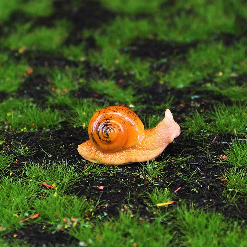 Micro Landscape Simulation Small Snail Garden Decoration Snail Ornament Snail Model Resin Craft Miniature Figurine Home Decor.