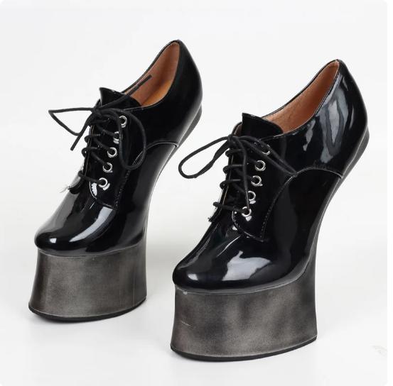 18СМ Платформа без каблука, Ботильоны «ню», Женские сексуальные лаковые туфли для танцев, Мужской фетиш, Ботильоны на высоком каблуке, Ботильоны до щиколотки, Дропшиппинг