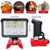 Outdoor camping LED lithium battery light 180 degree rotation 3-inch portable handheld LED work light Milwaukee M18 20V