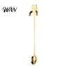 Stainless Steel Coffee Spoon 304 Spoon, Hanging Cat for Mugs Tall Cups, Long Reusable Stirrer Handle Tea Stirring Ideal Desserts & Ice Cream