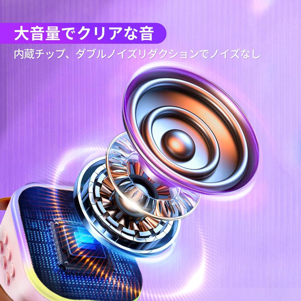 HolyCrab Караоке-комплект Bluetooth-микрофон из 2 предметов Мини-караоке-комплект для домашнего использования Микрофон для караоке Микрофон для караоке Караоке-колонка Домашний комплект PA