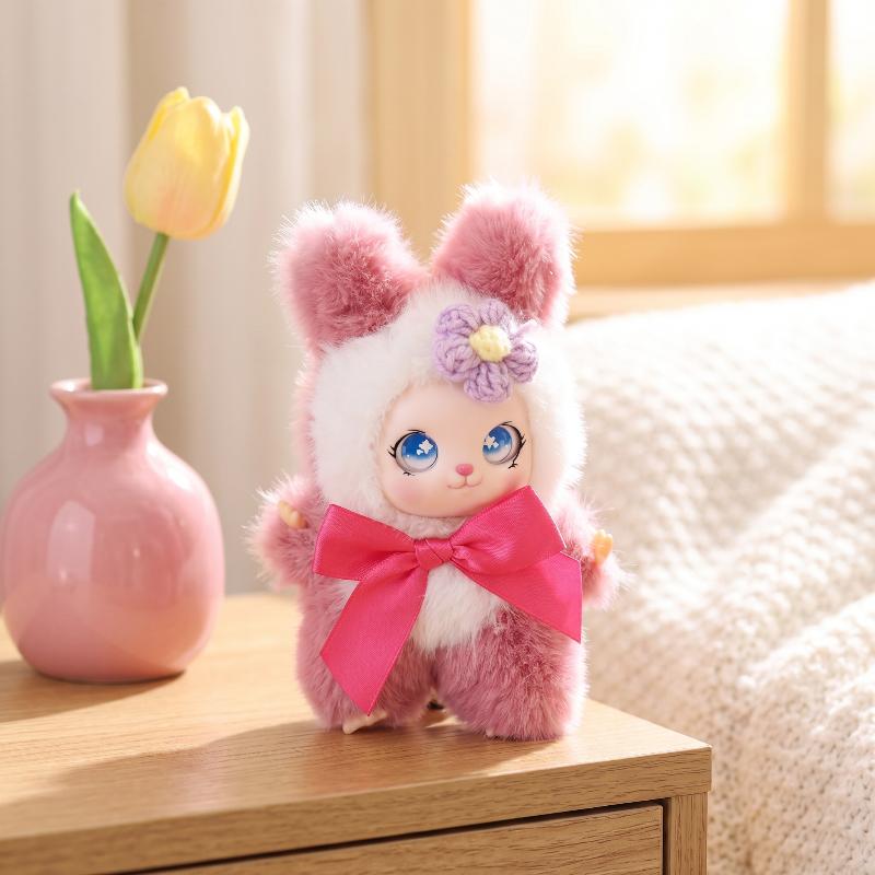 15cm Cute Animal Plush Keychain with Vinyl Doll for Backpack School Bag Pendant Soft Ornament for Child