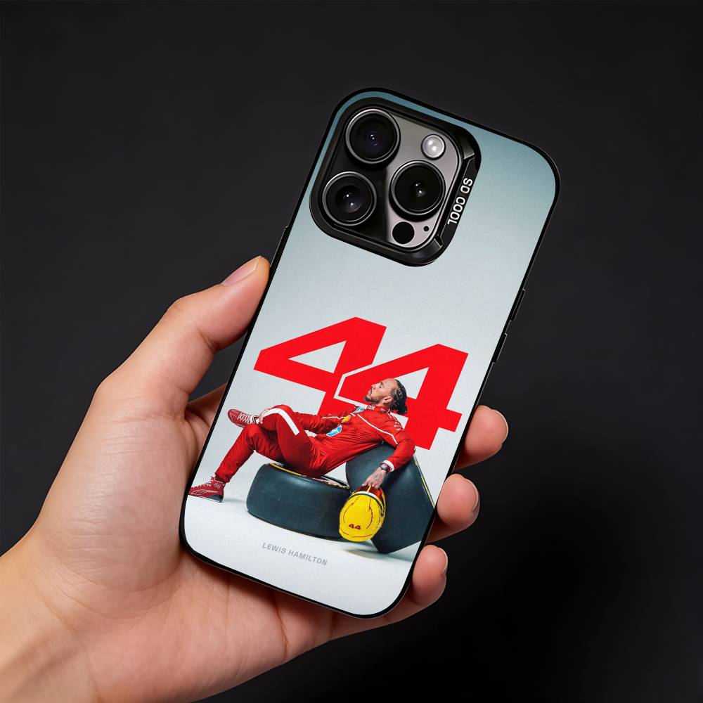 44 L-Lewis H-Hamilton-S Чехол для телефона для iPhone17, 16,15,14,13,12 Pro Max Черный Конфетный Матовый Ударопрочный Чехол