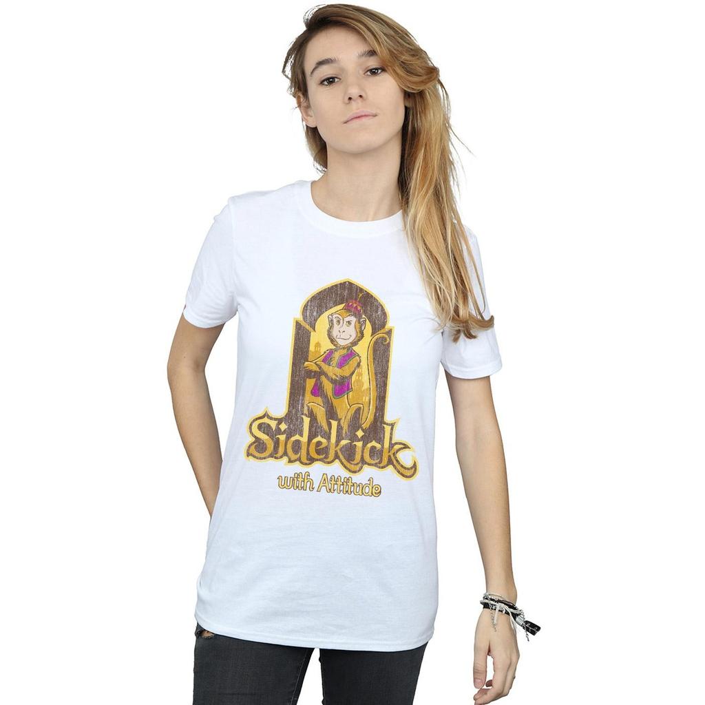 Disney Womens/Ladies Aladdin Movie Abu Sidekick With Attitude Cotton Boyfriend T-Shirt
