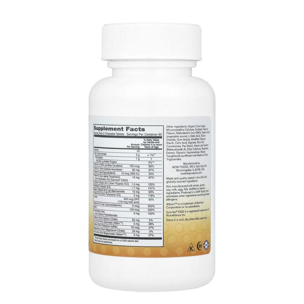 Now Foods Дети, Kid Vits™, Ягодный лимонад, 120 жевательных таблеток