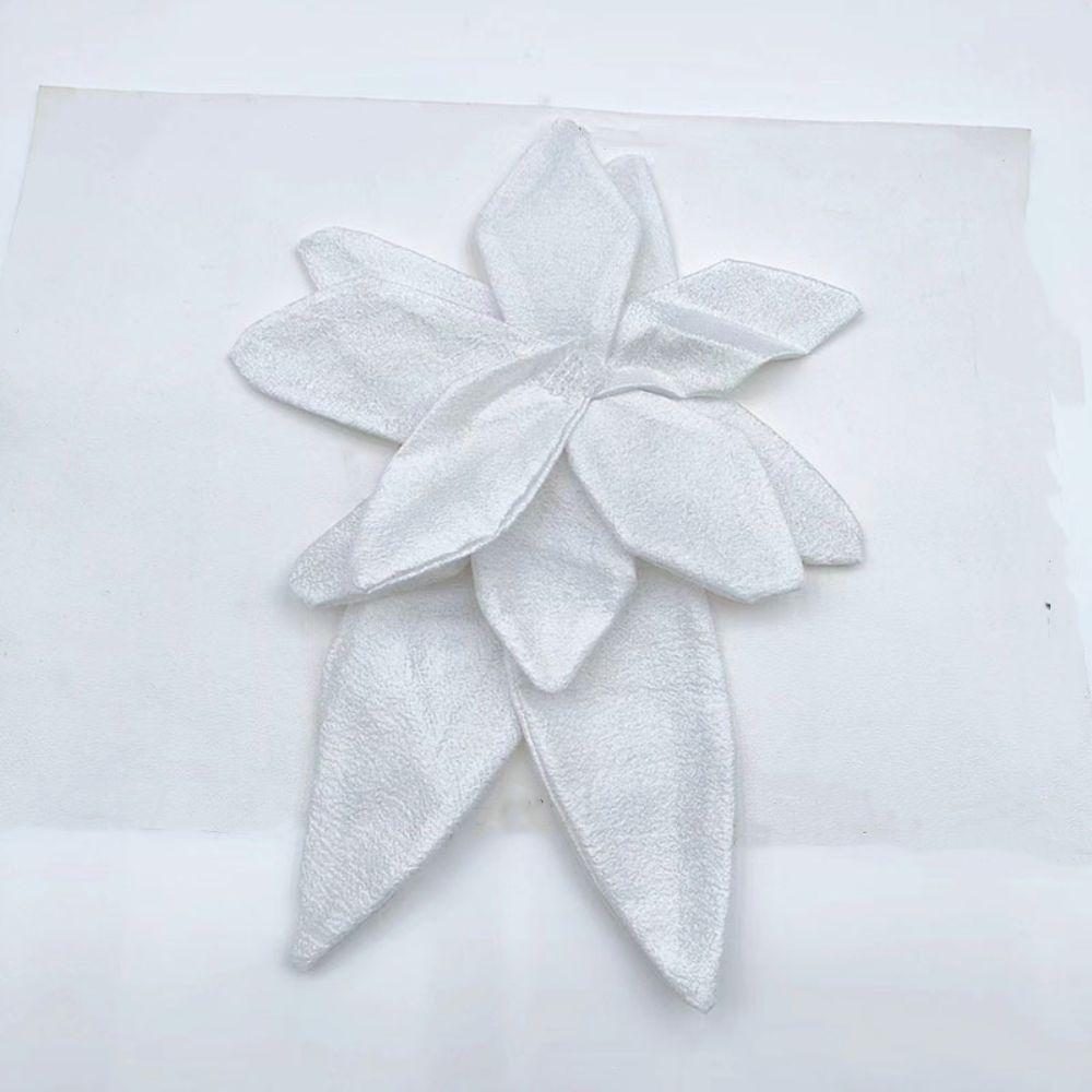DIY Sew Brooch Applique White Nail Beaded Fashion Dress Clothing Accessories Patch Women