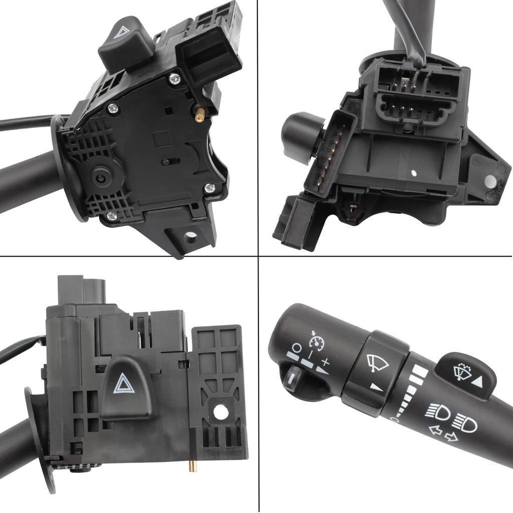 Multi-Function Combination Turn Signal Switch Compatible With 2002-2009 Trailblazer Escalade Envoy, 03-06 Silverado Tahoe Sierra Yukon, Replaces#