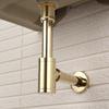 Brass Wash Basin Siphon Waste Pipe Drain for Sink Water Drainage Bottle Trap Drain Wall Extension for Basin Waste and Outlet
