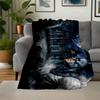 Batman: The Dark Knight Rises Gotham City Night Skyline Poster Blanket Flannel Throw Blanket for Sofa, Bed, Travel, Camping, Office, Couch, Chair