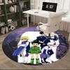 1 шт. Ковер с рисунком из аниме Hunter x Hunter, Круглый коврик под офисное кресло, Нескользящий ковер, Подходит для домашнего декора, Гостиной, Спальни, Игровой комнаты, Фе