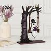 Modern Minimalist Home Accents Halloween Desktop Swing Decor, Spooky Reading Ghost on A Figurine Nordic Style Decor for Living Room Kitchen