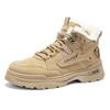 Men's shoes velvet Martin boots men's British retro high-top tooling shoes thickened thermal cotton shoes short boots