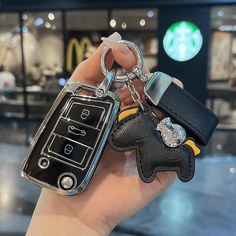 TPU Car Key Case Cover Shell For VW Volkswagen MK7 Golf 7 Passat Tiguan MK2 For SEAT Ateca Leon FR 2 Ibiza For Skoda Octavia A7