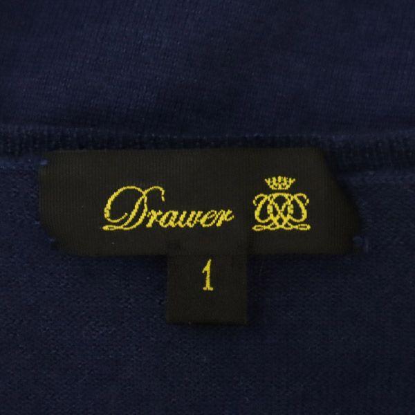 Drawer С длинным рукавом Вязаный свитер из кашемировой смеси 1 Темно-синий Женский Б/у