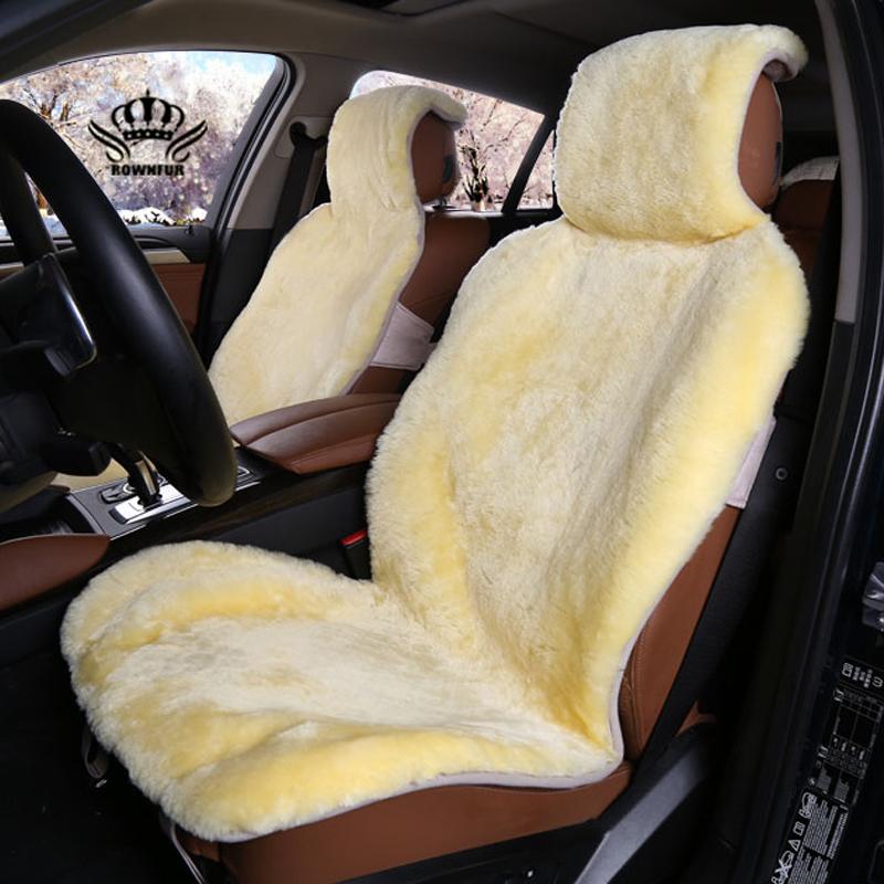 AUTOROWN из натуральной австралийской овчины, короткий шерстяной чехол для автомобильного сиденья, теплый, мягкий, универсальный размер, автомобильные аксессуары для интерьера, бесплатно