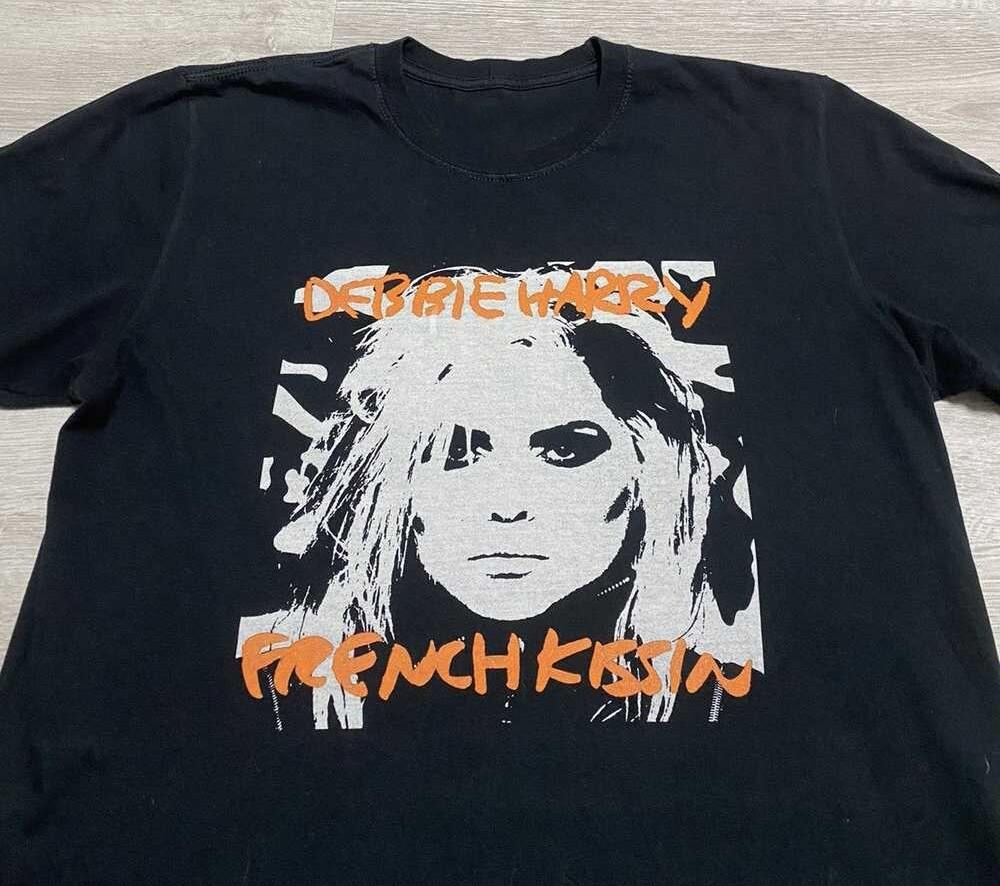 Vintage BLONDIE Debbie Harry French Kissin T-shirt Black Tee S To 4XL M289 Unisex T-Shirt