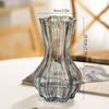 Gradient Glass Vase with Geometric Faceted Design Flower Vase for Wedding Centerpiece Arrangements Home Office Decor Floreros