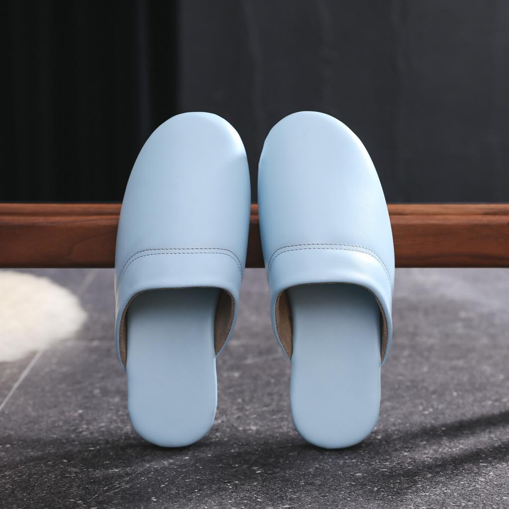 Модные мужские осенние домашние тапочки большого размера, унисекс, из натуральной кожи, удобные комнатные тапочки на плоской подошве