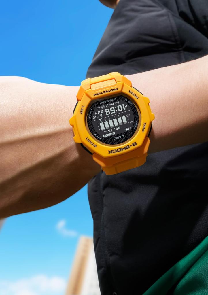 Часы оснащены Bluetooth и используют биопластик Желтый [Casio] G-Shock [] G-SQUAD GBD-300-9JF Мужские