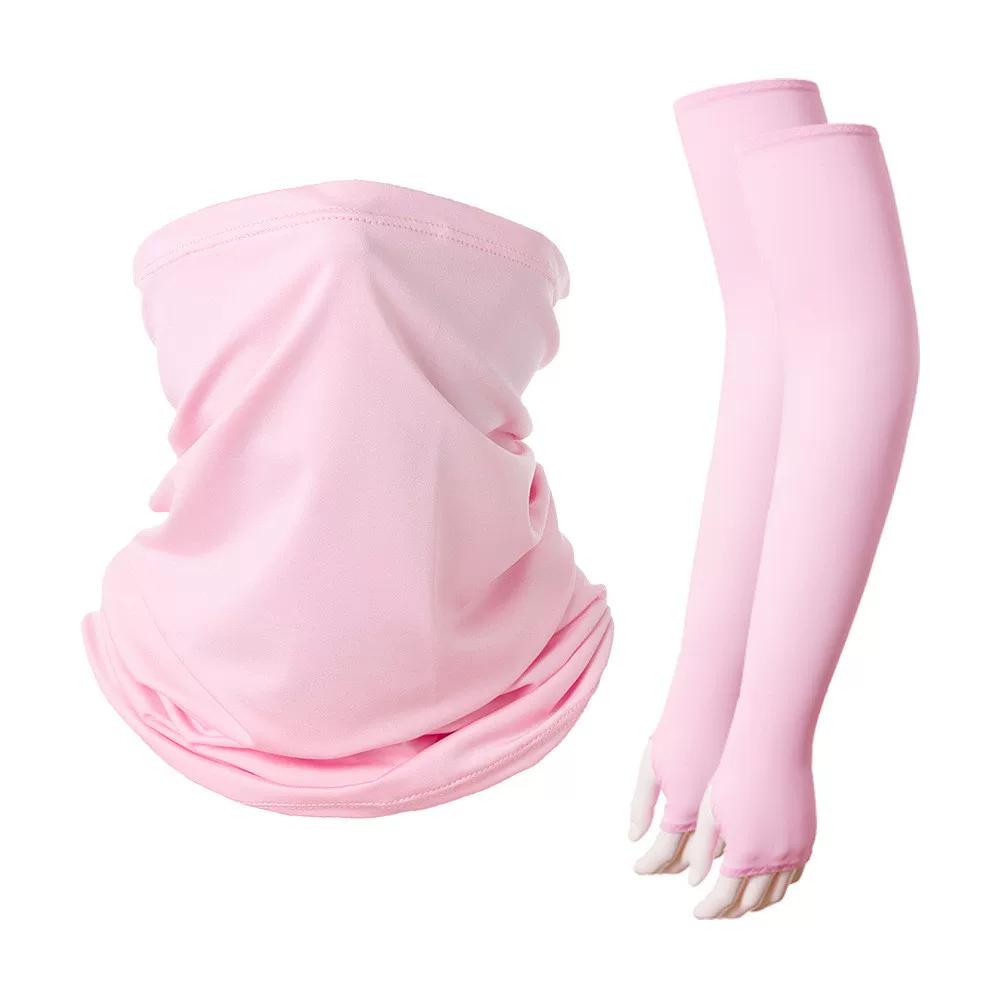 Outdoor Magic Headscarf Cycling Sun Protection Oversleeve Combination Set Summer Ice Silk Sun Protection Oversleeve Scarf Sports Mask