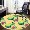 1pc Avocado Pattern Office Round Rug, Non-slip, Soft and Durable Office Rug for Interior Decoration, Perfect for Office,Decoration yy260204008